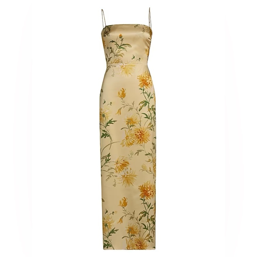 Reformation Frankie Floral Silk Maxi Dress